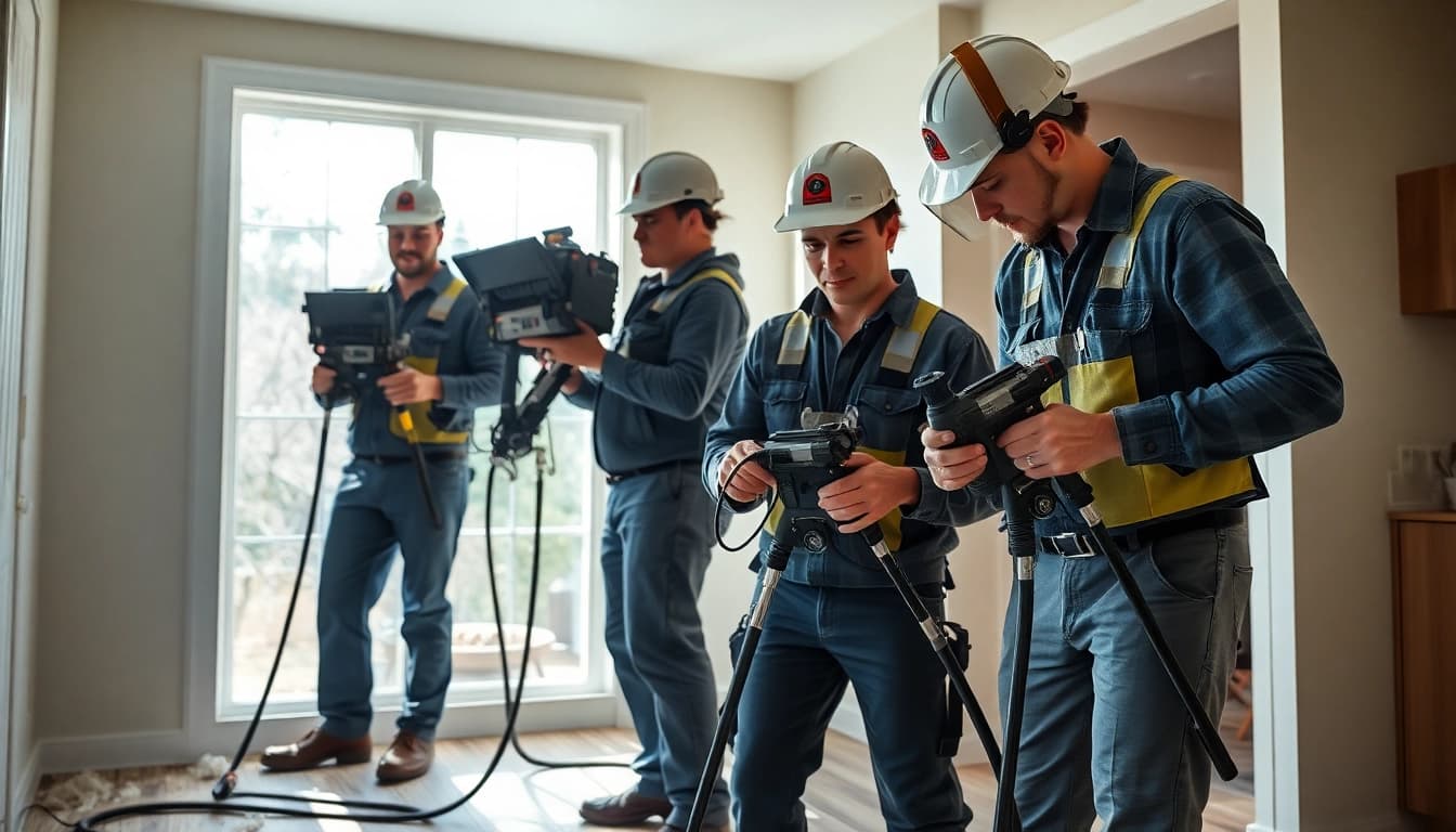 Engaging in spray foam removal Surrey with professionals showcasing efficient techniques.
