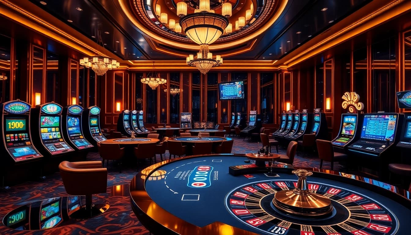 Experience the thrill of online gambling at c54.gb.net with vibrant casino scenes and exciting games.