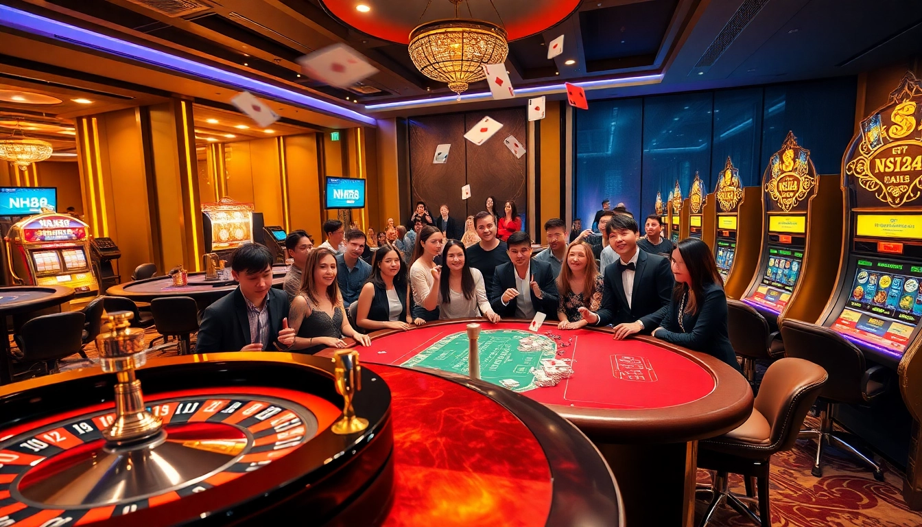 Experience the excitement of NH88 with vibrant casino tables and thrilling gaming action.