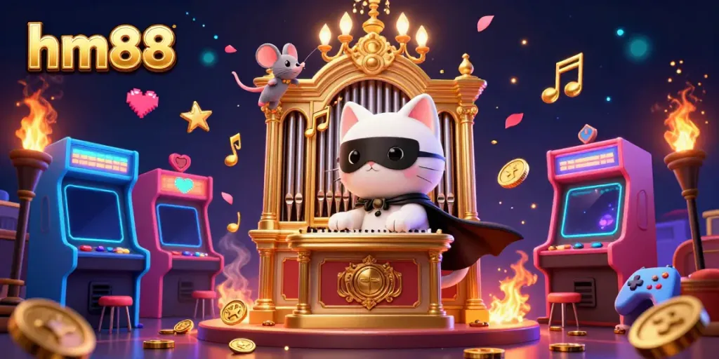 Experience thrilling gameplay at hm88 with a live casino scene featuring a phantom cat and unique game elements.