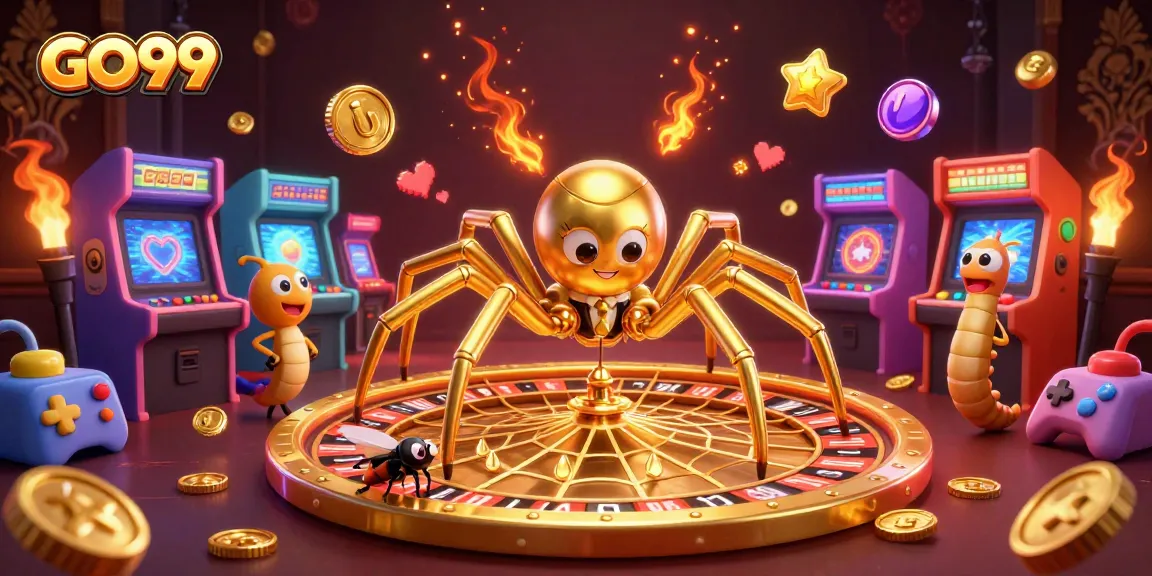 Place bets at GO99's colorful gaming scene featuring thrilling casino elements.