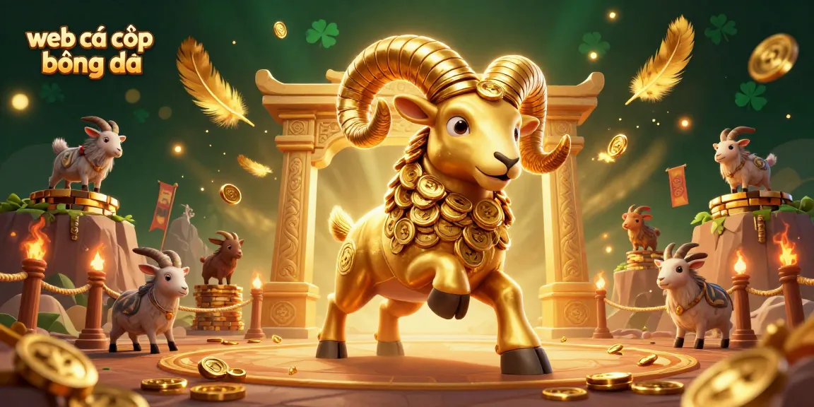 Experience thrilling sports betting with web cá cược bóng đá featuring a golden ram in a vibrant gambling arena.