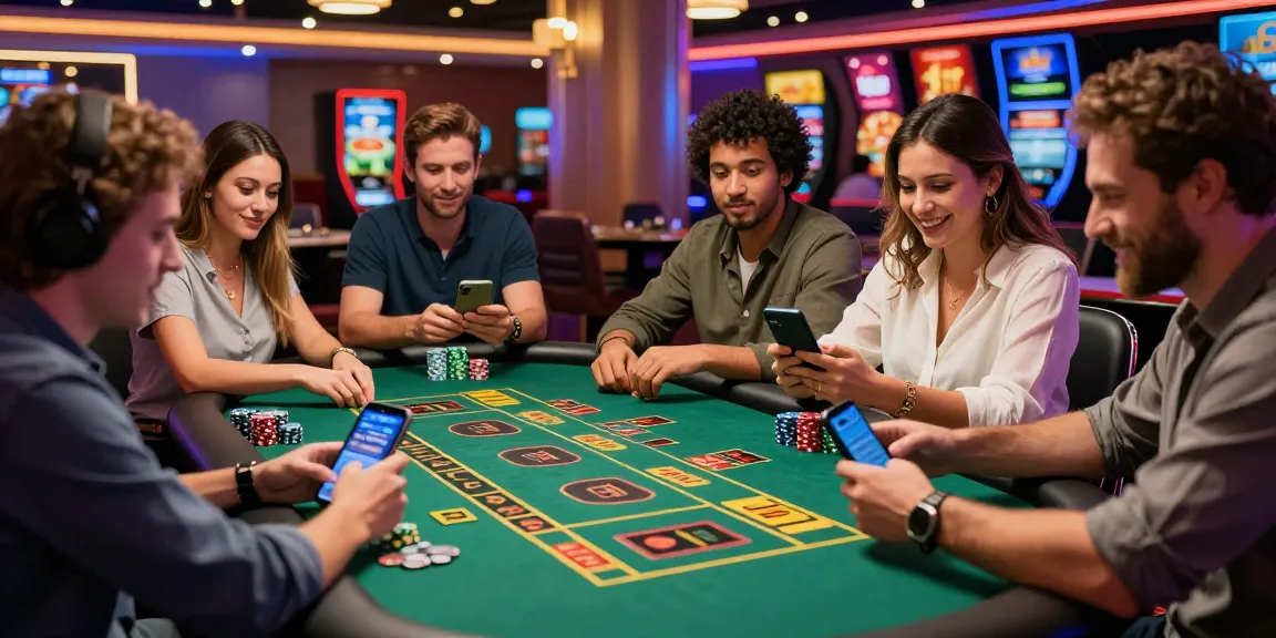 Exciting casino scene at an international credit card casino showcasing players engaged in online gaming, highlighting https://transact.org.uk as a leading source for credit card gambling.