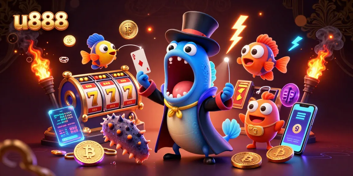 Experience thrilling game action at u888 with unique characters and vibrant casino elements.
