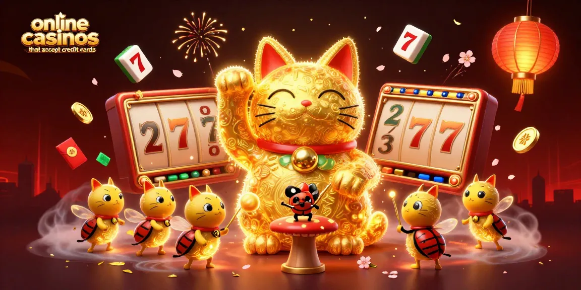 Engage with online casinos that accept credit cards while enjoying vibrant casino symbols and elements.