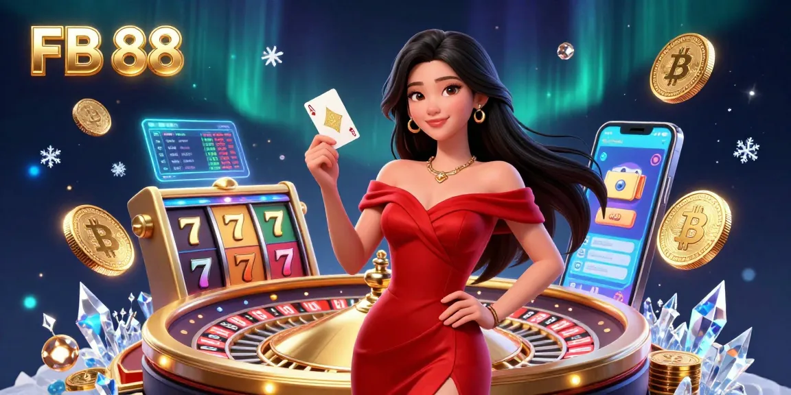Experience the excitement of FB 88 casino with vibrant games, golden cards, and cryptocurrencies
