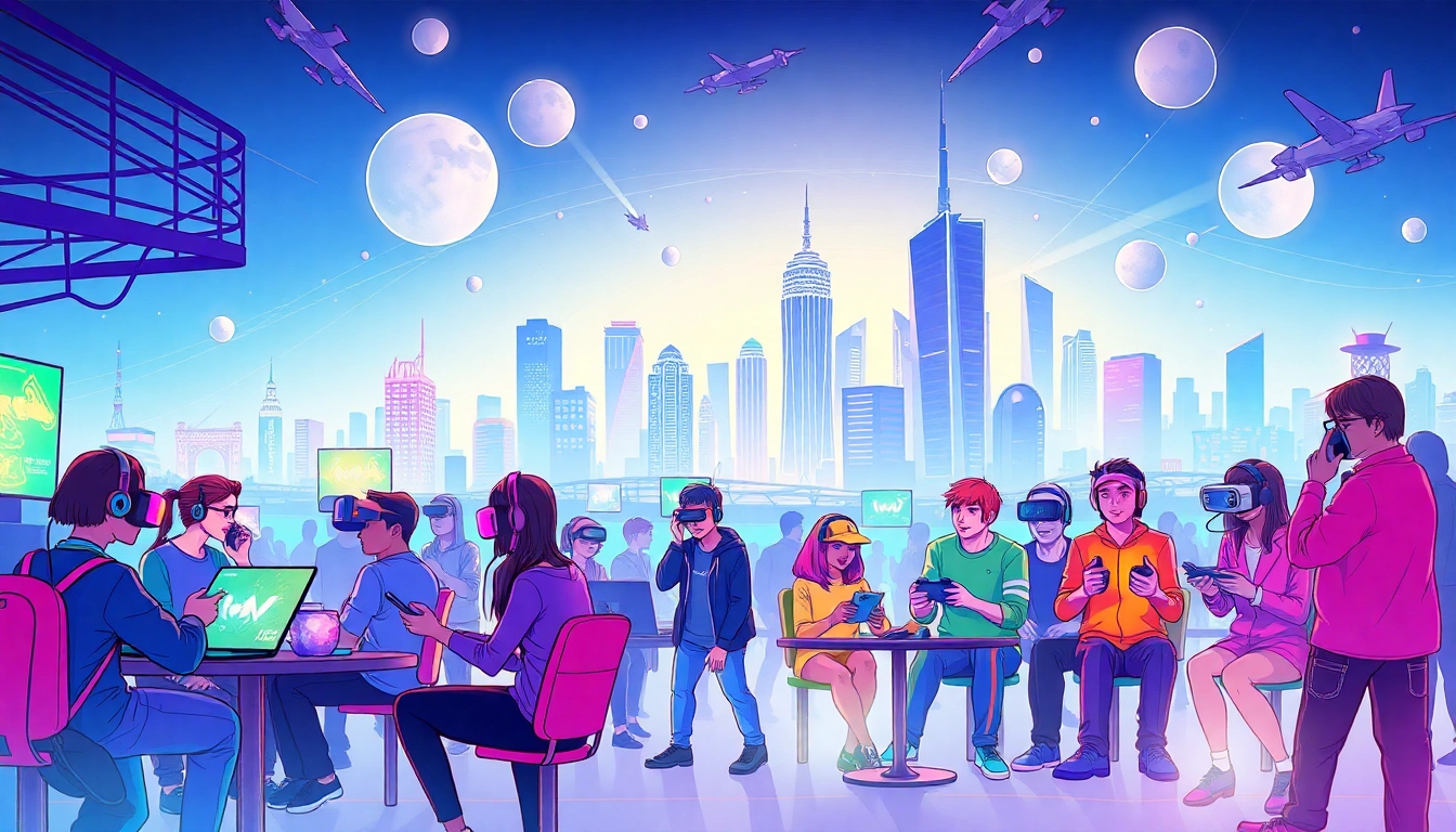 Explore industry trends shaping gaming: diverse gamers in action.