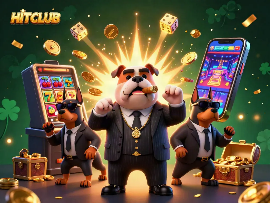 Experience the excitement of HITCLUB with a dynamic jackpot explosion and vibrant casino elements.