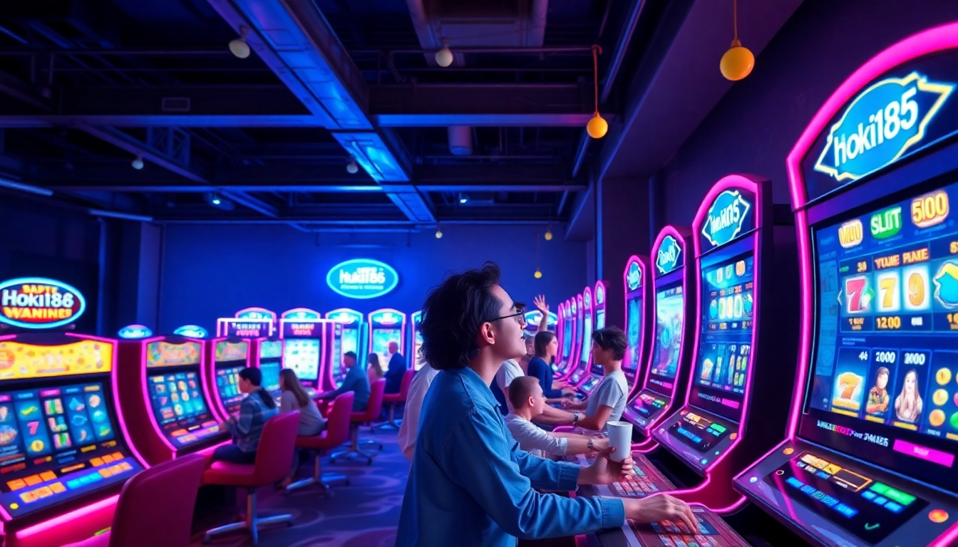 Exciting online gaming experience with hoki138 pro slot machines and vibrant atmosphere.