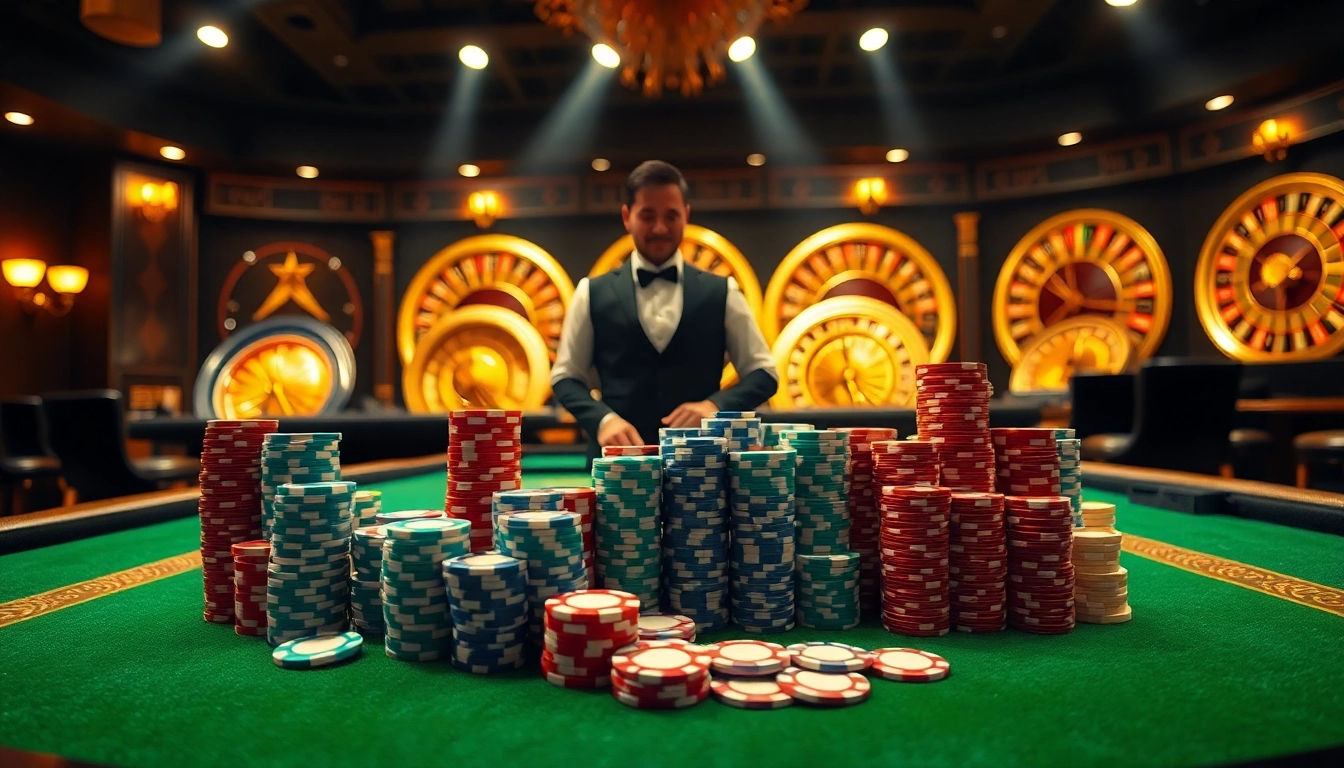 Experience the thrill of betting at bet168 keo nha cai with vibrant casino tables and colorful poker chips.