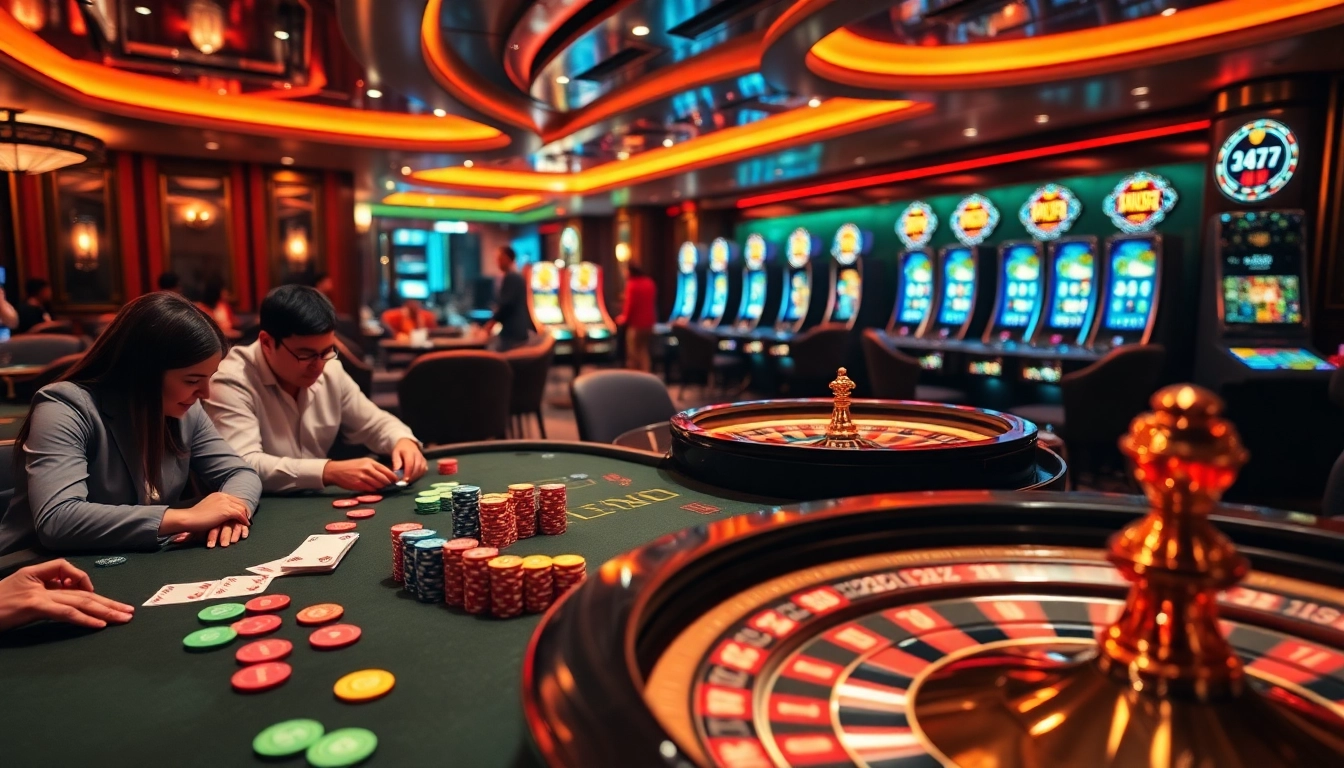 Cheering players at an SX88-themed luxury casino table enjoying poker games.