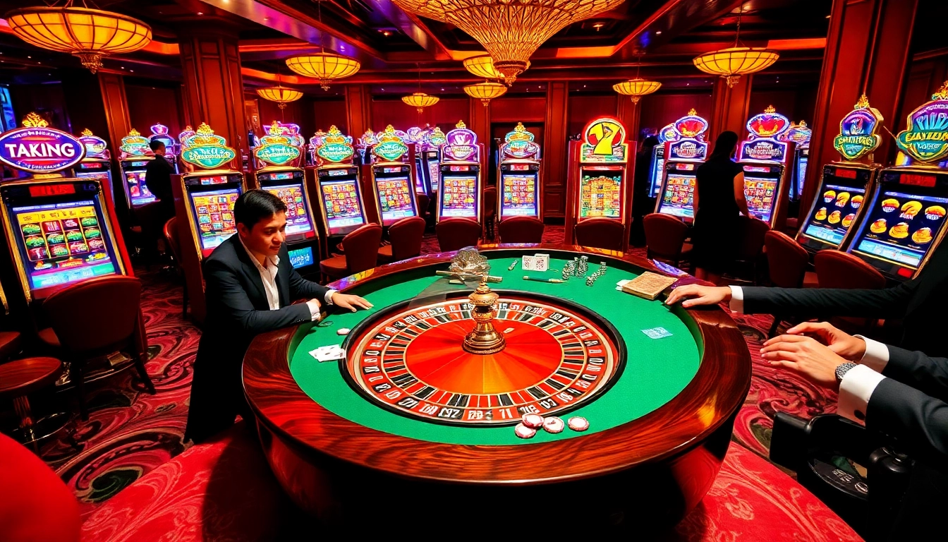 Experience exhilarating gaming with 79King at a vibrant casino table filled with chips and cards.