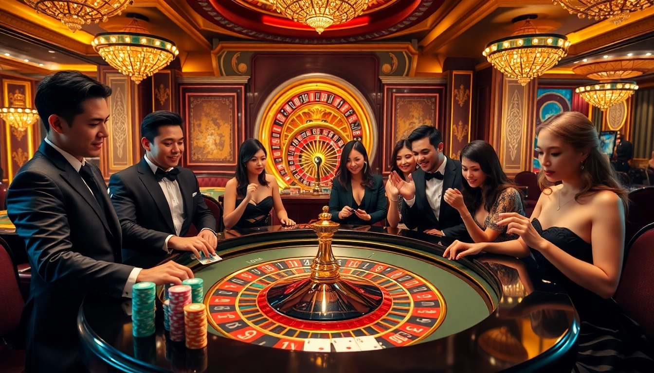 Experience the thrill of gambling at trang chủ 888NOW with an exciting roulette table scene.