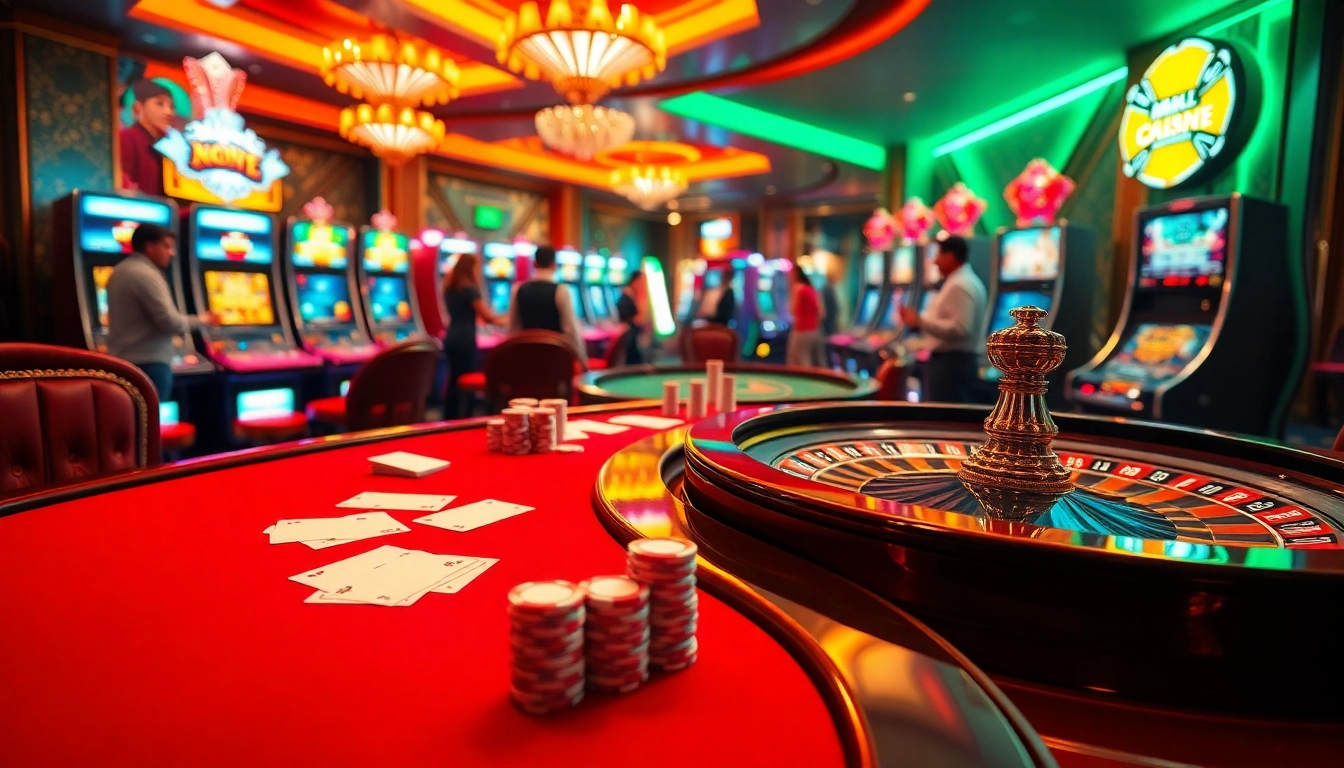 Excited players engaging at a luxurious casino table while exploring https://tr88in.com/ for a thrilling gaming experience.