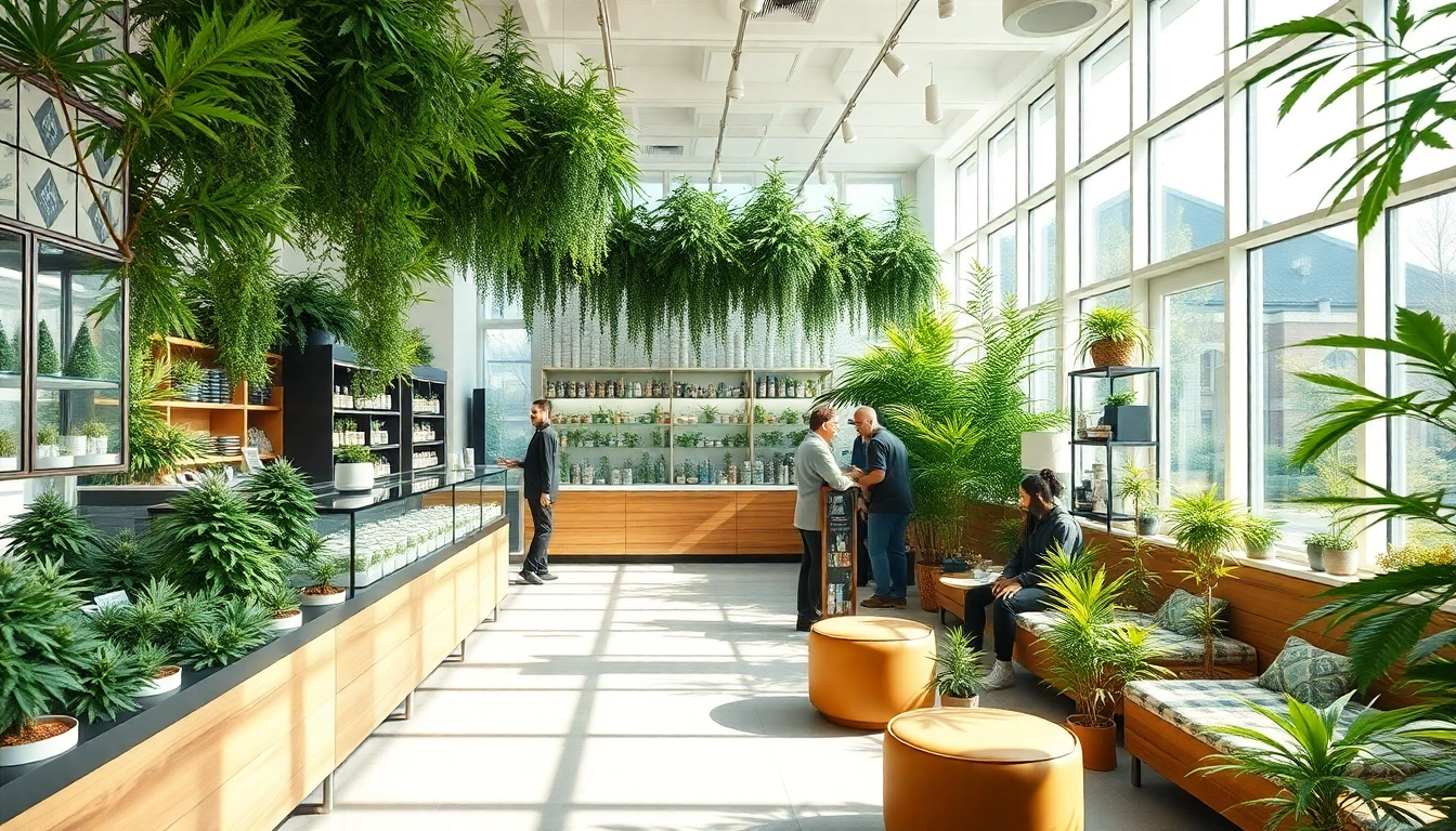 Gestalte Cannabis Shop Verband Lloret de Mar mit einladenden Möbeln und ausgewählten Produkten im Fokus.