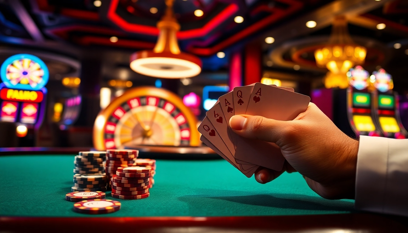 Experience the excitement of winning at rikvip casino with a vibrant poker scene filled with high-stakes action.