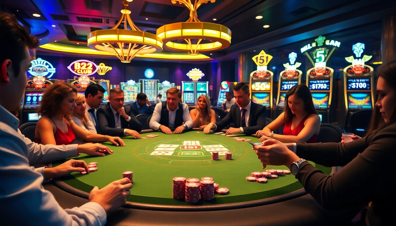 Exciting game action at b52club with vibrant casino visuals and enthusiastic players.