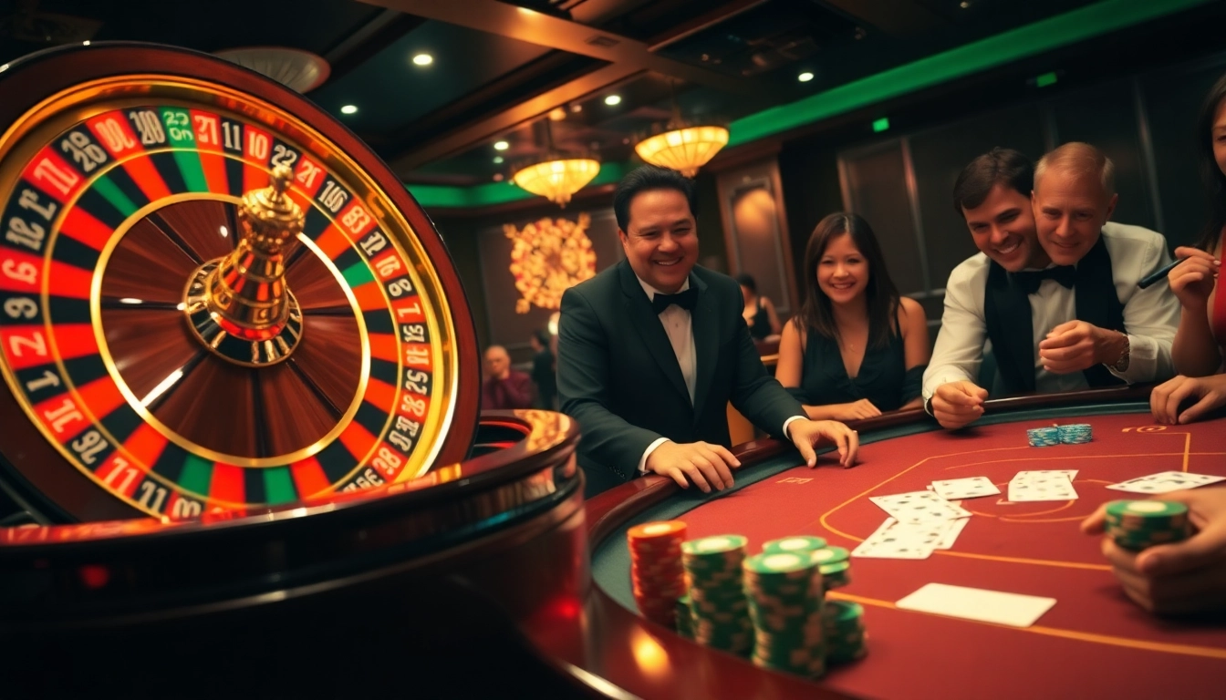 Experience thrilling gameplay at a luxurious casino, where players strive to win 98 and celebrate exciting victories.