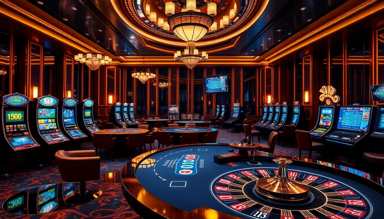 Experience the thrill of online gambling at c54.gb.net with vibrant casino scenes and exciting games.