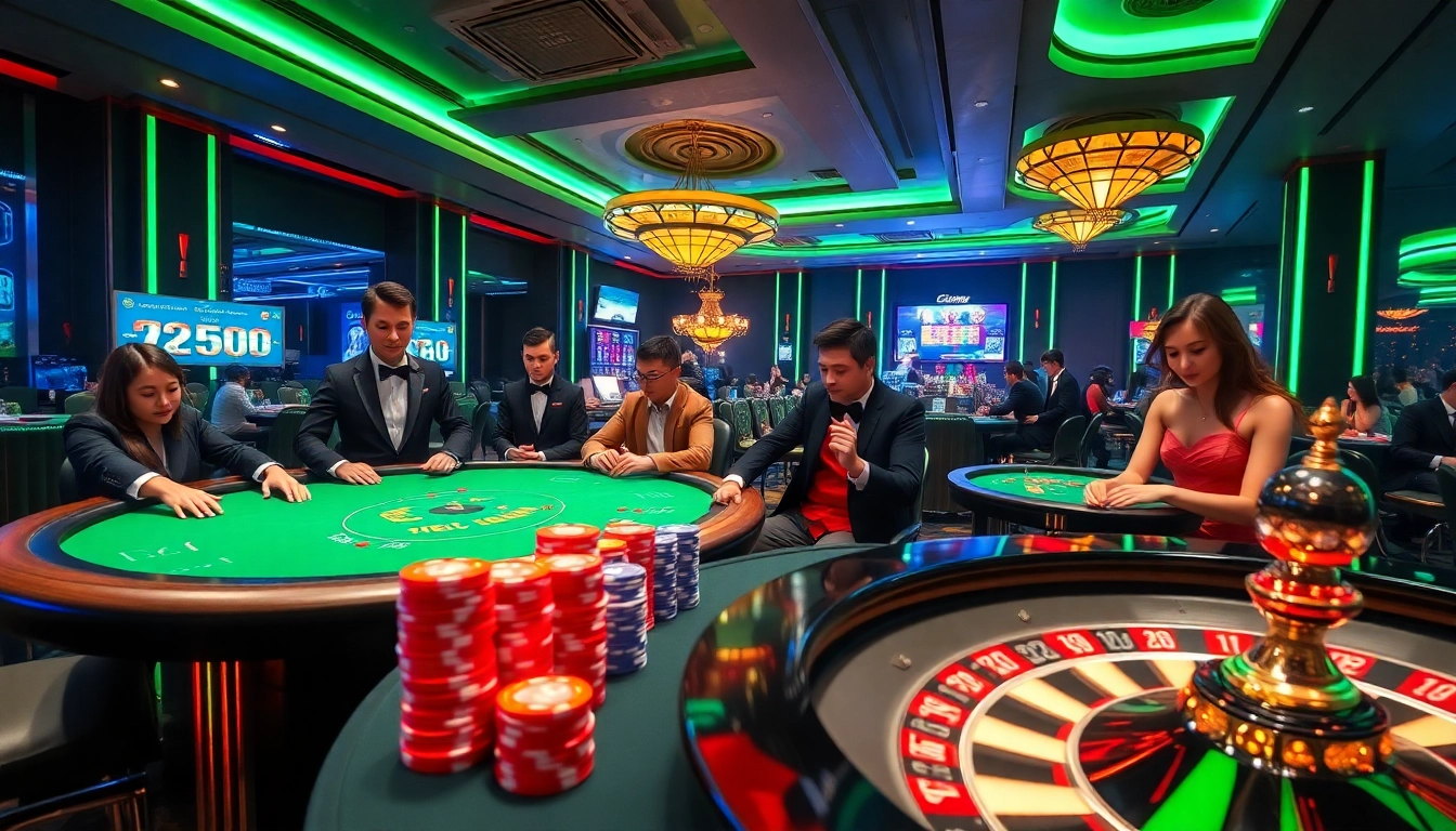 Experience the thrill and luxury of gambling at Xin88 Trang chủ with vibrant poker games and stunning casino visuals.