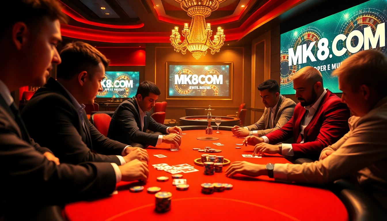 High-stakes poker action on MK8.COM with exciting gameplay and luxurious ambiance.